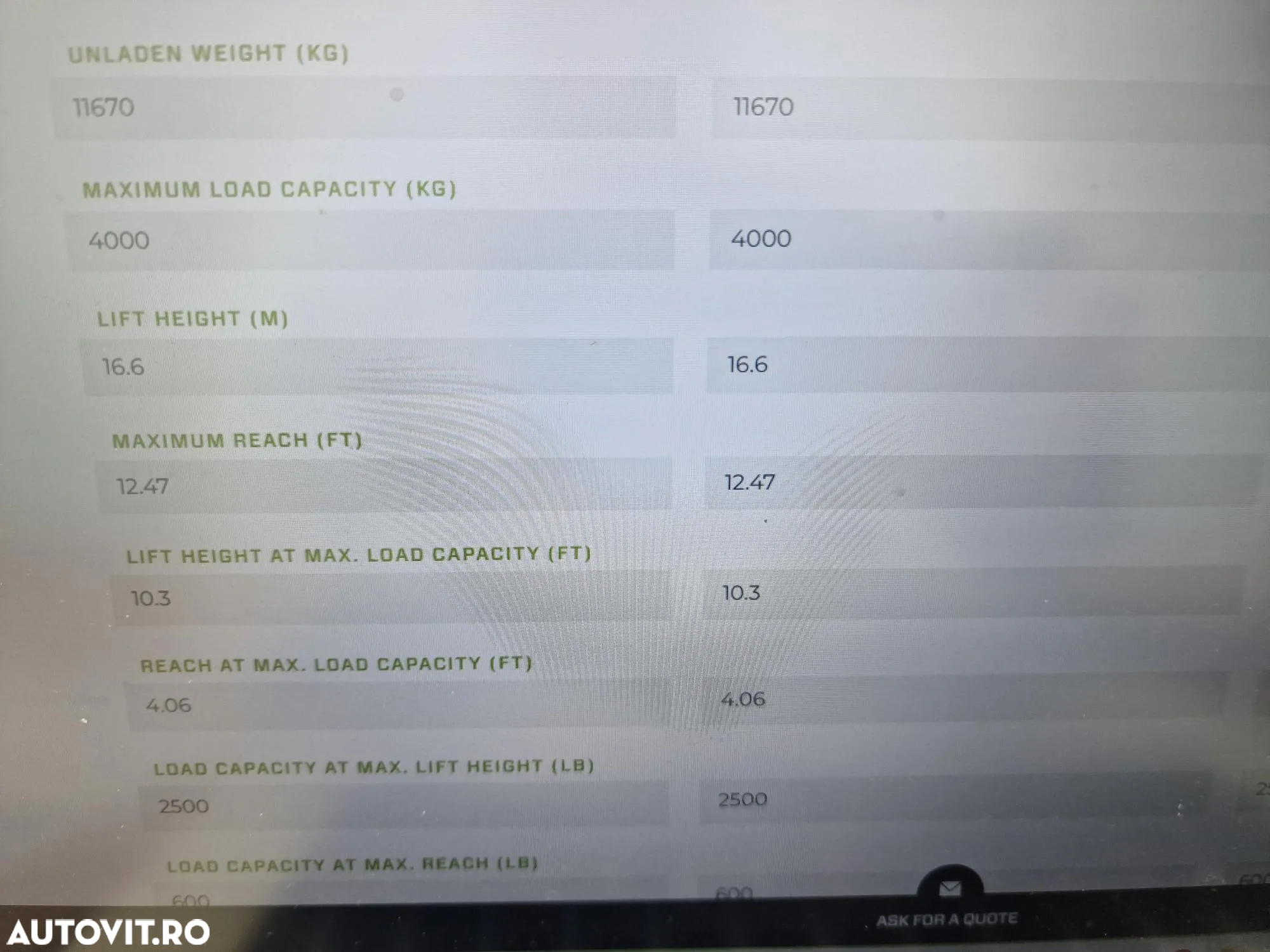 Merlo P40.17, inaltime ridicare 17m, ridica 4 tone primul tronson, Aer cond, garantie 1 an, posibilitate leasing 5 ani, produs in ITALIA, cale fata, cupa 1mc, furci PROMOTIE 103900 EUR+Tva - 31