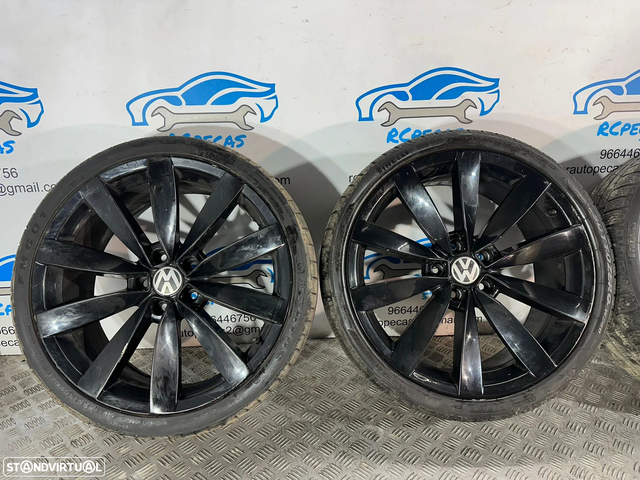 .Conjunto Jantes 19 Originais Lugano VW Volkswagen Scirocco Passat 5x112 8J ET41 1K8601025S - 5