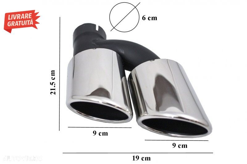 Difuzor Bara Spate cu Ornamente Evacuare Audi A5 8T 2 Usi (2012-2016) S5 Design- livrare gratuita - 12