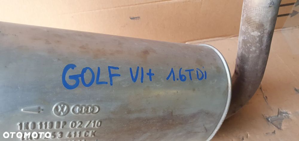 Tłumik wydech rura stan bardzo dobry VW Golf VI 6 Plus 1.6 TDI 1K0253411CK - 8