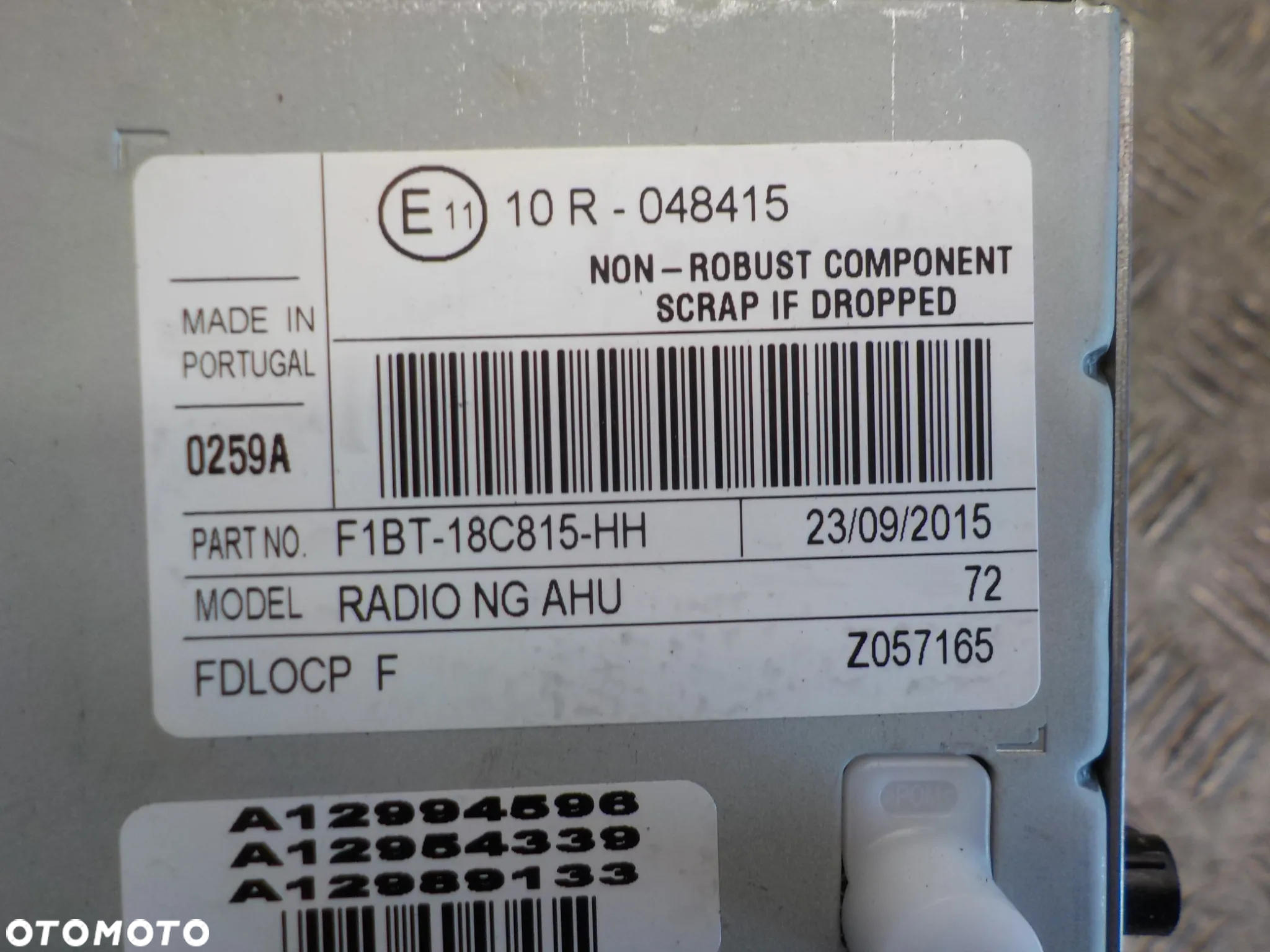 FORD TRANSIT CUSTOM RADIOODTWARZACZ F1BT-18C815-HH - 2