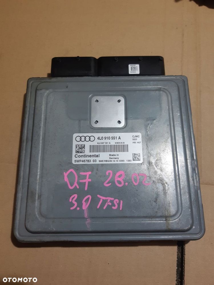audi q7 4l 3.0 tfsi komputer sterownik silnika moduł ecu 4l0910551a rygiel - 5