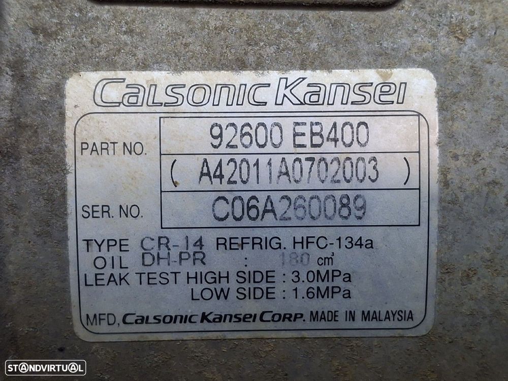 Compressor Do Ar Condicionado Nissan Np300 Navara (D40) - 3