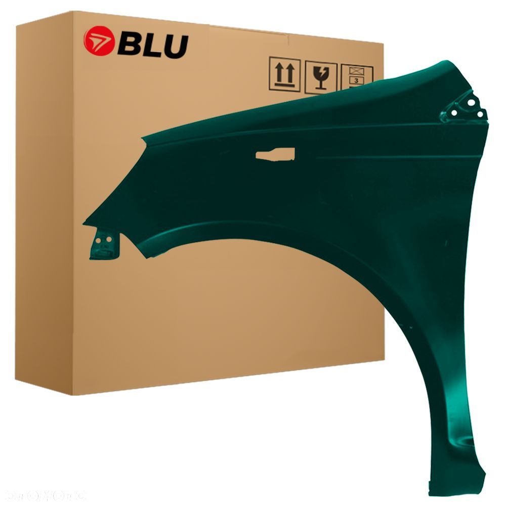BLU Błotnik TOYOTA YARIS I 1 10XP 764 lewy zielona 1999-2006 przód ElectricGrünMica - 1