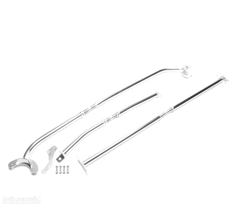 KIT BARRAS ANTI-APROXIMAÇÃO AJUSTÁVEIS VOLKSWAGEN VW GOLF MK4 97-03 ALUMINIO - 1