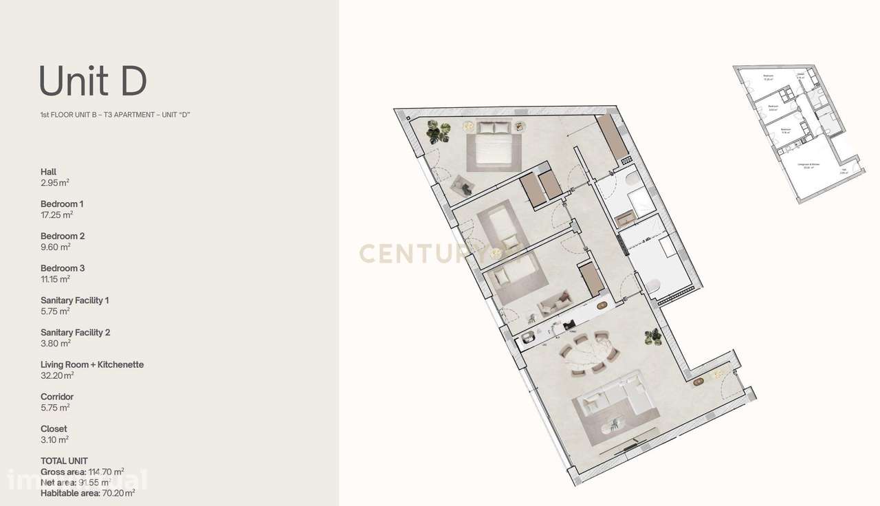 Apartamento T3 Novo, com arrecadação e varanda vista rio, 1a linha jun - Grande imagem: 2/7