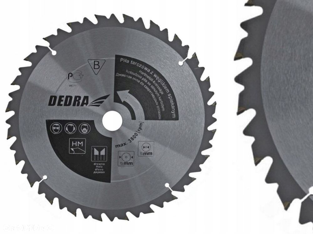 Piła tarczowa z płytkami HM, ogranicznik posuwu 350x24x30 HL35024 dedra - 6