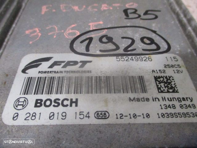 Centralina 0281019154  55249926 FIAT DUCATO 3 FOURGON 3000Mm 2013 2.0JTD 115CV 5P BRANCA BOSCH - 4