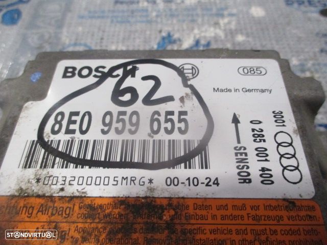 Kit Airbags 8E0880204  8E0959655 0285001400  8E0880201 AUDI A4 B6 2003 2.5TDI 4X4 180CV 4P PRETO SEM TABLIER - 13