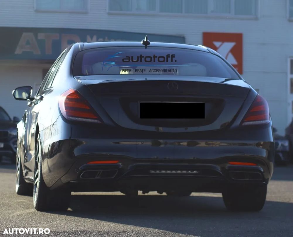 Difuzor W222 S-Class Facelift compatibil cu Mercedes (17-20) S65 Black Design - 2