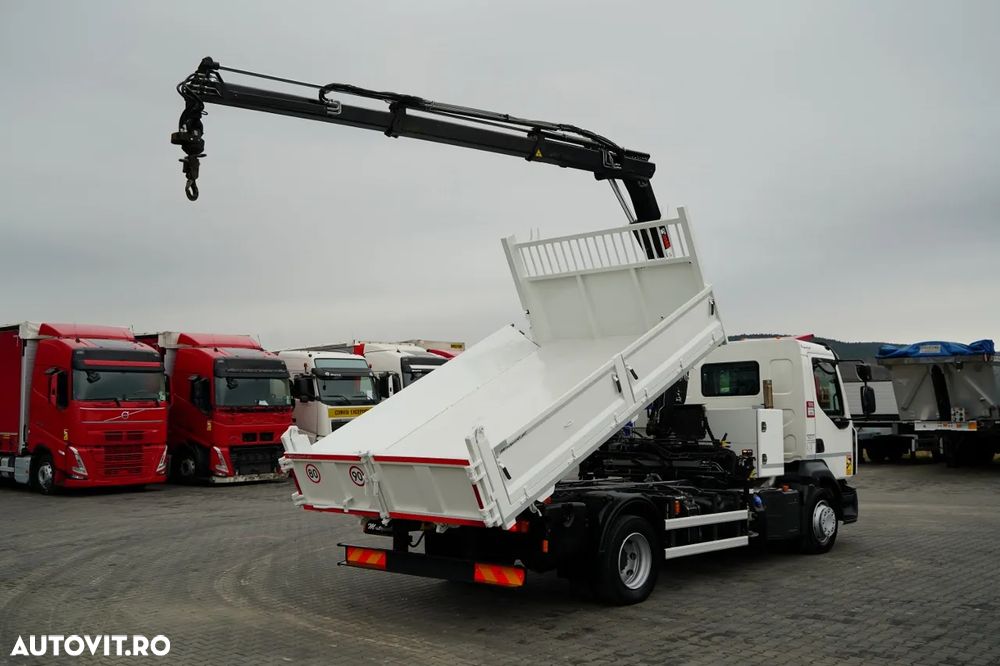 Renault D12 / BASCULATOR 3 LATE / HYDRODOLT LATERAL / HDS HIAB 077 BS2 / ROTATOR / PILOT / EURO 6 - 5