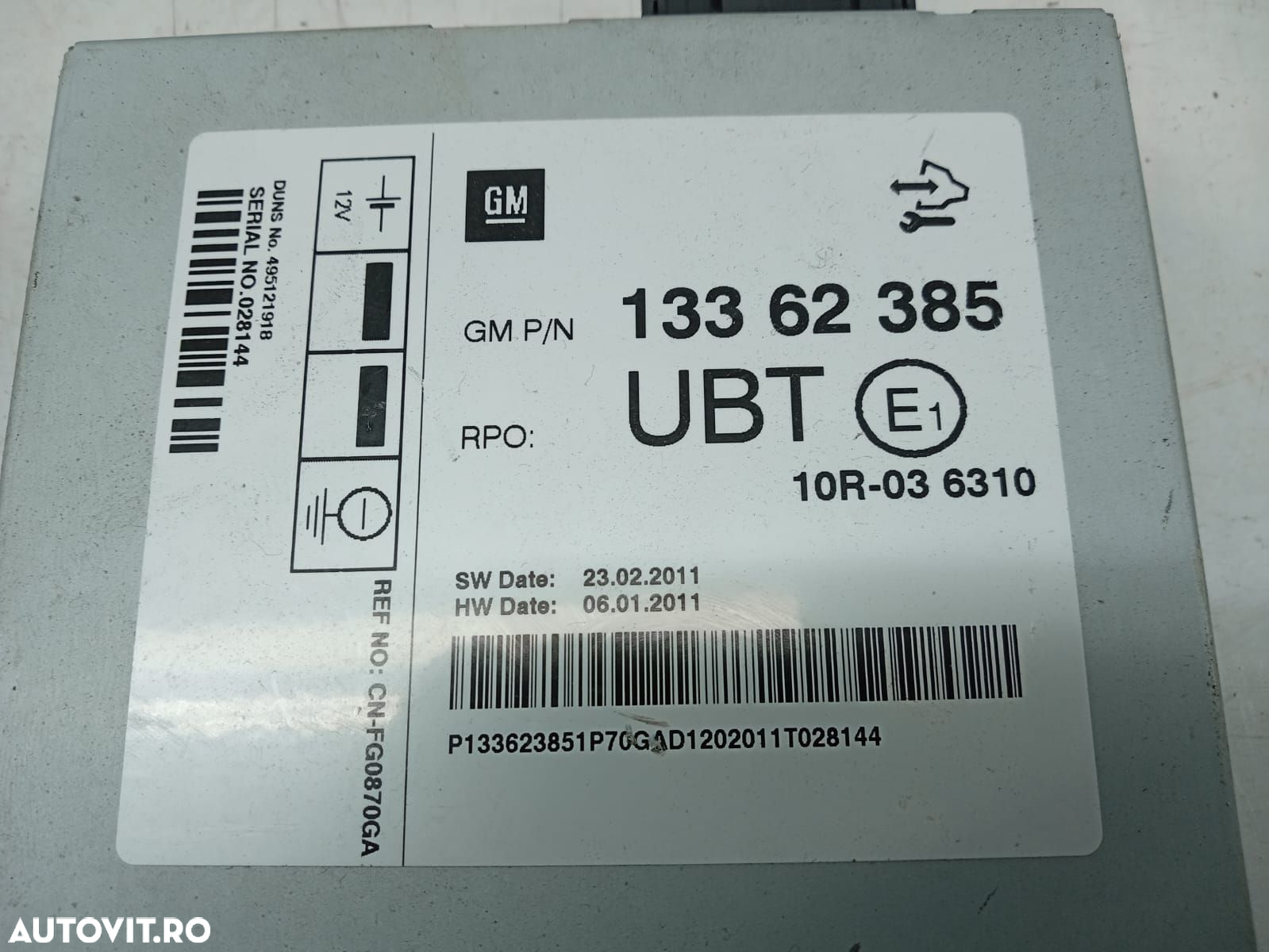 Modul radio 13362385 Opel Astra J [2009 - 2012] - 3