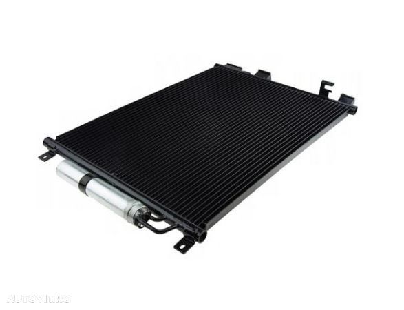 Condensator climatizare Chrysler 300C SRT8; 300 C (LX, LE), 06.2005-12.2008, motor 6.1 V8, 317 kw benzina, cutie automata, full aluminiu brazat, 640 (596)x455x20 mm, Condensor cu racitor ulei cutie de vite - 1