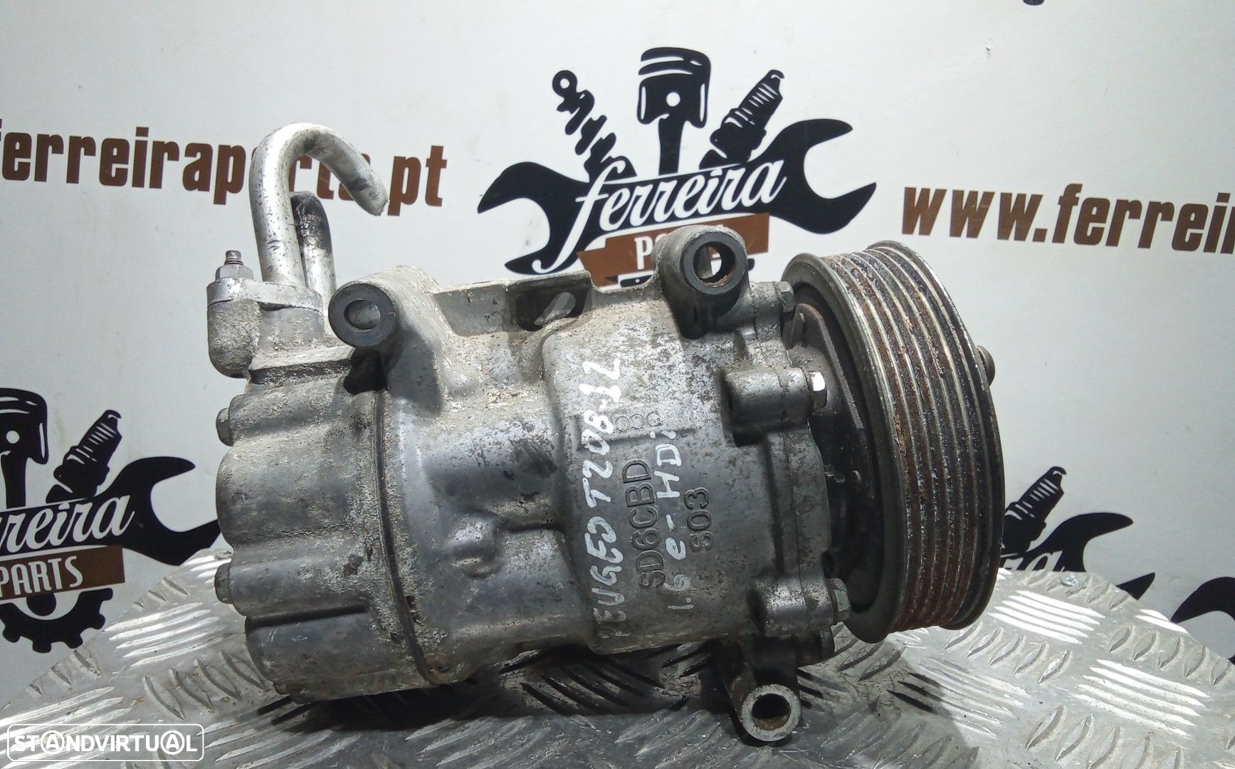Compressor de ar condicionado Peugeot 308 1.6 eHDI REF: 9678656080 - 3