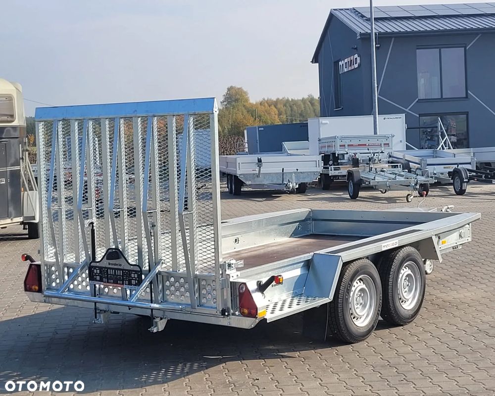 Brenderup Dostawa przyczepa koparkowa budowlanka z trapem 365x180x25cm DMC3500 kg MOCNA I SOLIDNA pod minikoparkę - 2