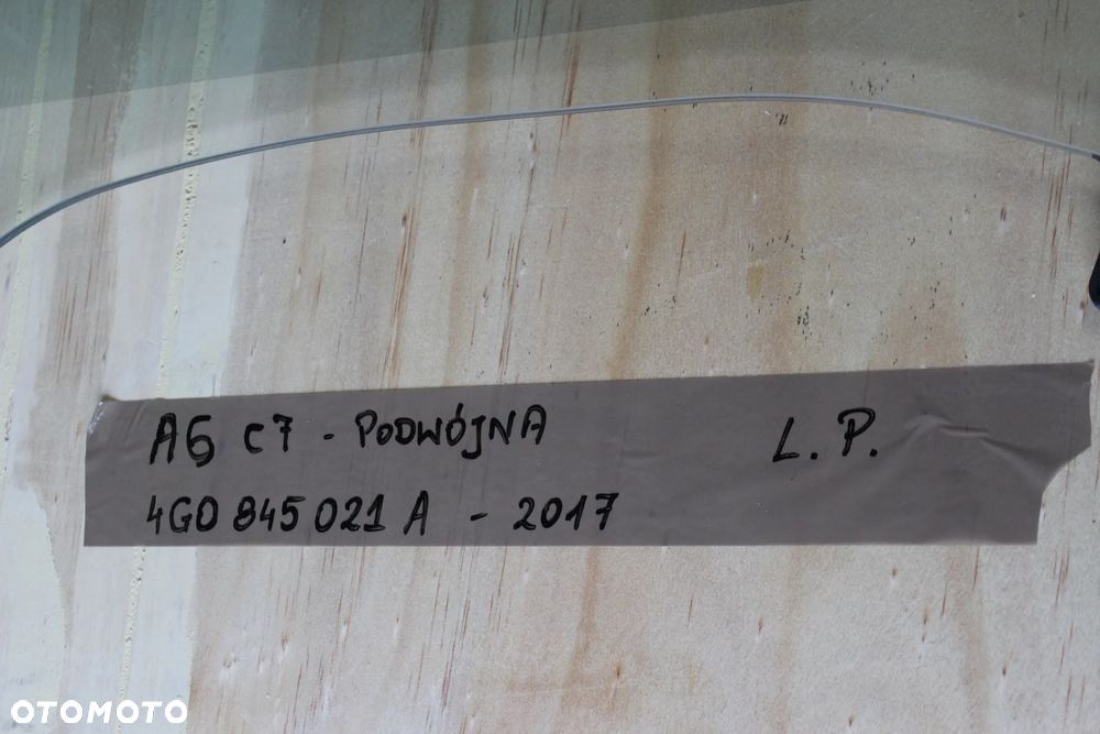 SZYBA DRZWI LEWA PRZEDNIA PODWÓJNA AUDI A6 C7 4G0845021A 2017 - 9
