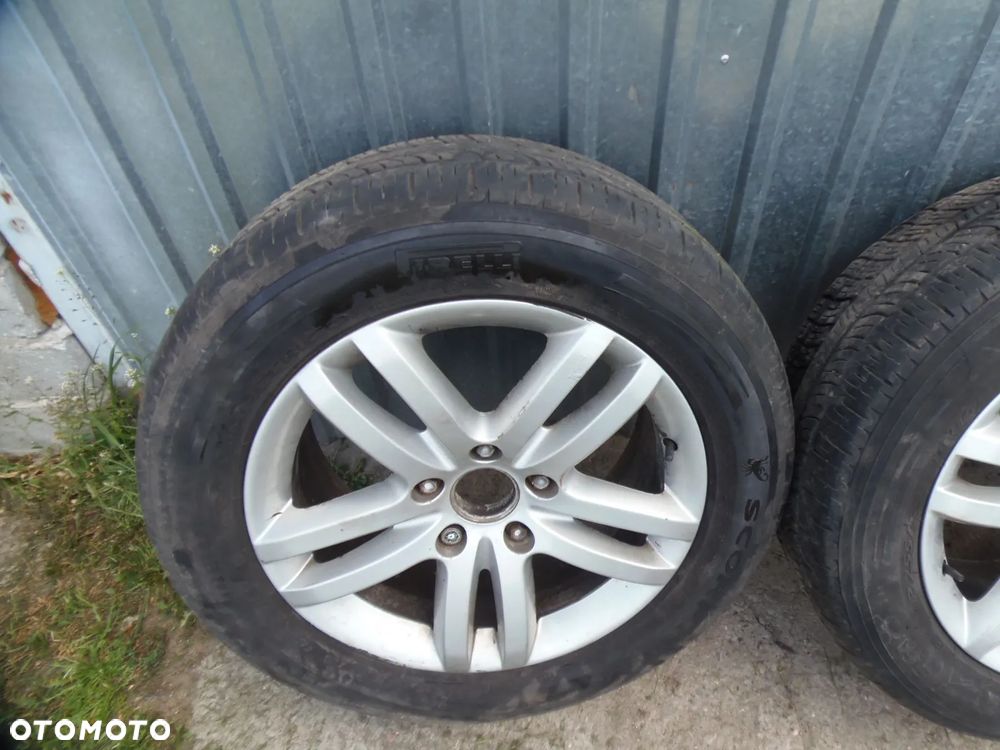 KOMPLET ALUFELG KOŁA Z DEKIELKAMI ŚRUBY W ZESTAWIE  18" 255/55 5X130 AUDI Q7 ORYGINALNE - 5