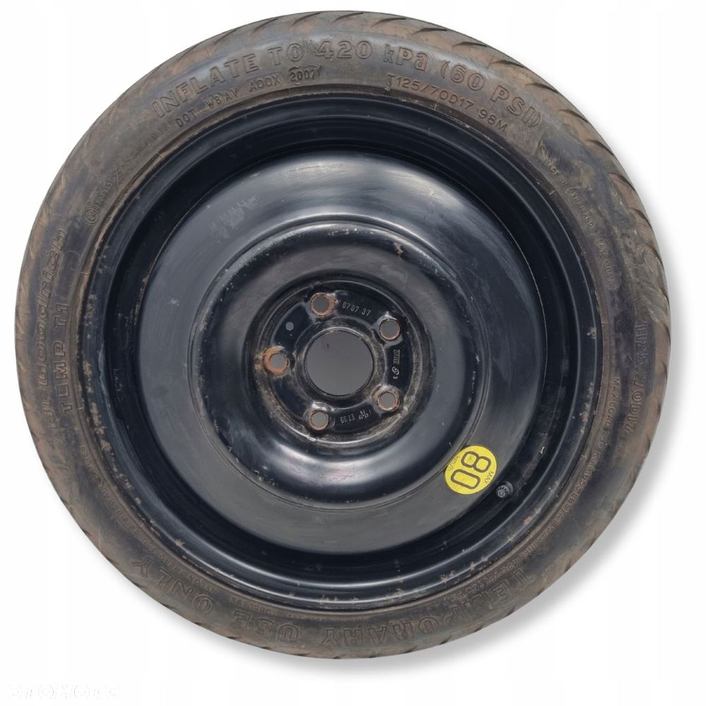 KOŁO DOJAZDOWE ZAPASOWE Toyota Auris dojazdówka 125/70 R17 5x114,3 2170602 - 1