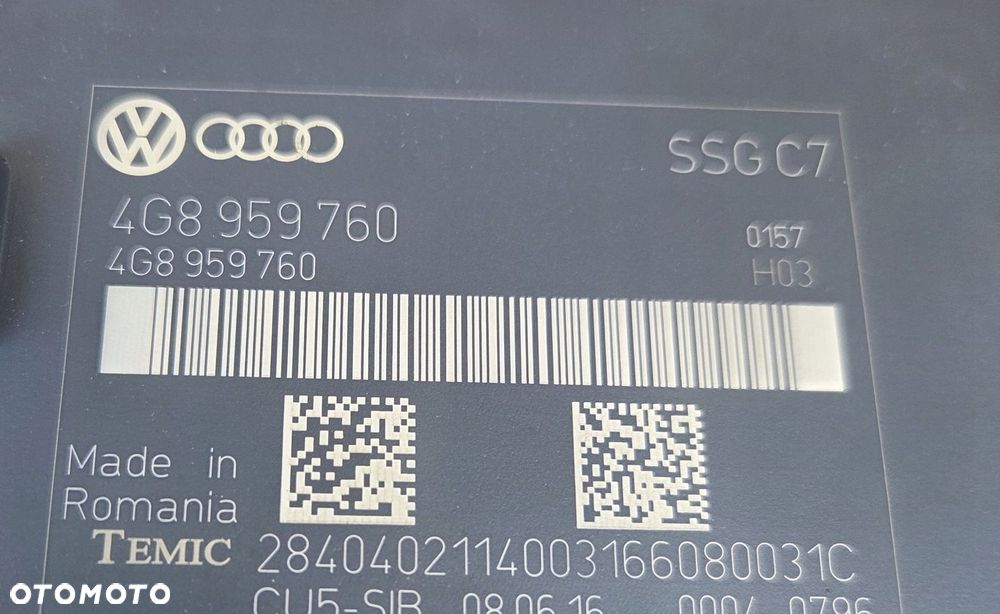 AUDI A6 S6 RS6 A7 S7 RS7 C7 4G STEROWNIK MODUŁ FOTELA KIEROWCY 4G8959760 - 3