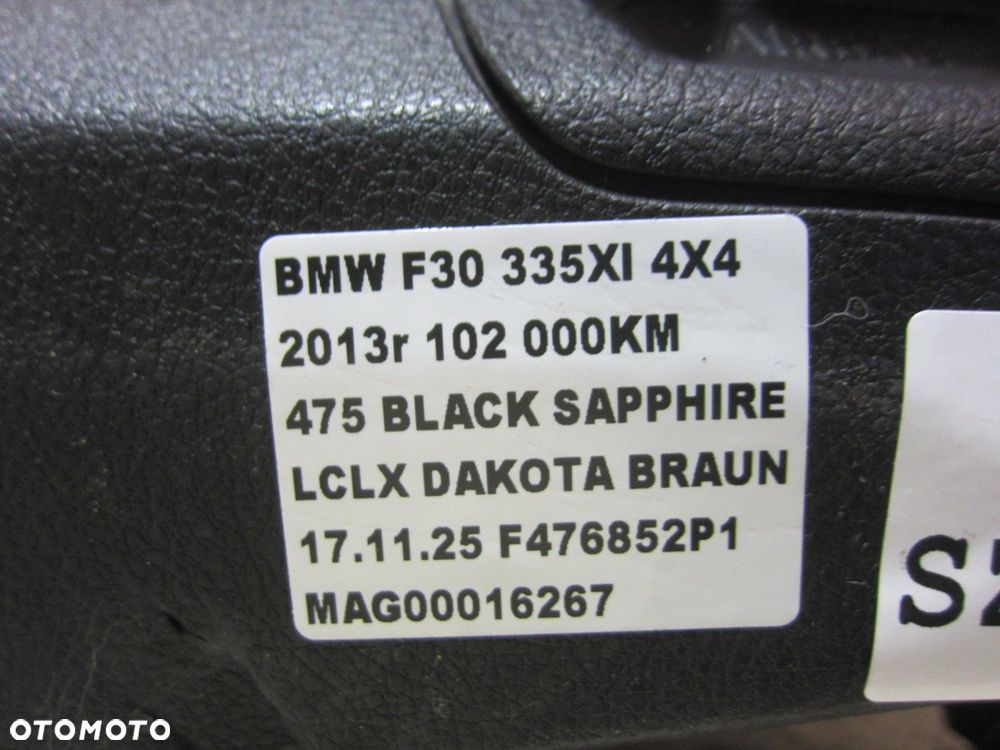 BMW 3 F30 F31 FOTEL KIEROWCY LEWY DAKOTA BRAUN SKÓRA BRĄZOWA 52107941262 - 13