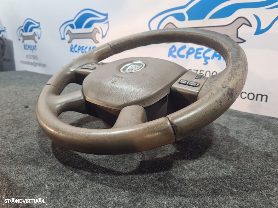 VOLANTE GUIADOR COMPLETO JAGUAR XTYPE I 1 MK1 X TYPE X-TYPE X400 PELE COMANDOS MULTIFUNÇÕES AIRBAG - 4