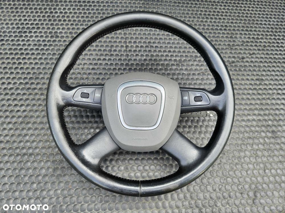 Kierownica 4F0419091BB  4F0880201S Grzana Podgrzewana Multifunkcja Czarna Skóra Air Bag Poduszka AUDI A6 C6 Q7 A4 B7 A3 8P A8 - 1