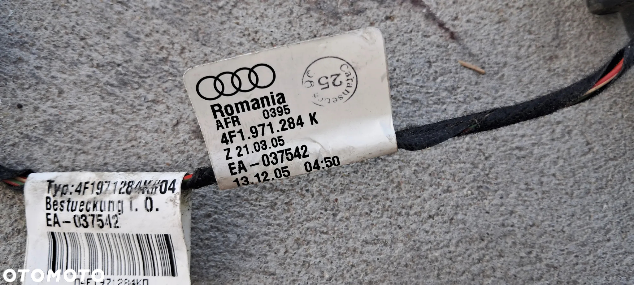 Wiązka Instalacja Wentylatora Audi A6 C6 4F1971284K - 2