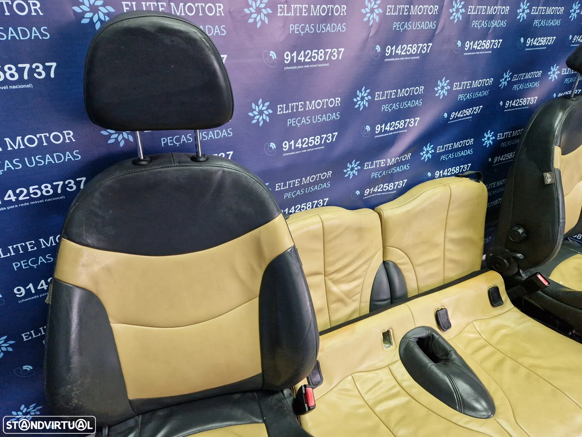 Jogo de bancos usados MINI CABRIO ONE COOPER R52 R53 R50 PELE DESCAPOTAVEL - 4