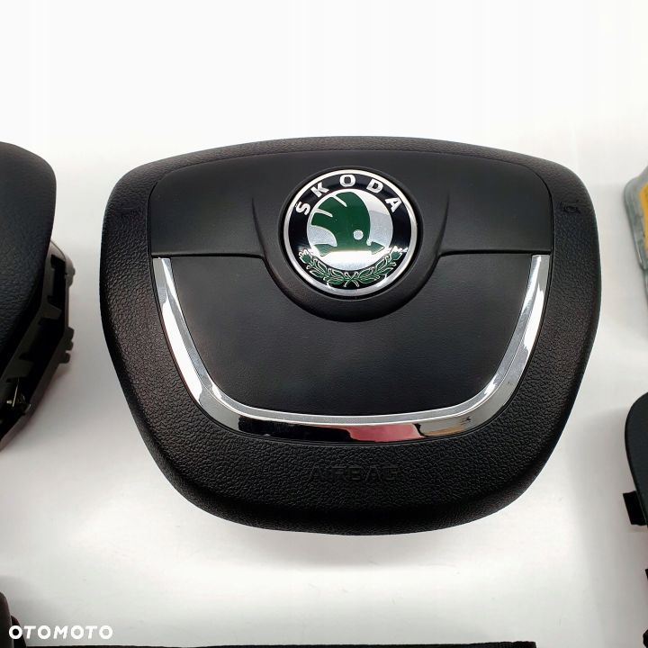 SKODA FABIA II LIFT ZAŚLEPKA PODUSZKA POWIETRZNA KIEROWCY PASAŻERA PASY AIRBAG AIR BAG KIT SET - 4