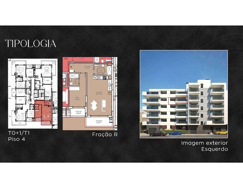 Apartamento T1 em Armação de Pêra de 80,00 m2