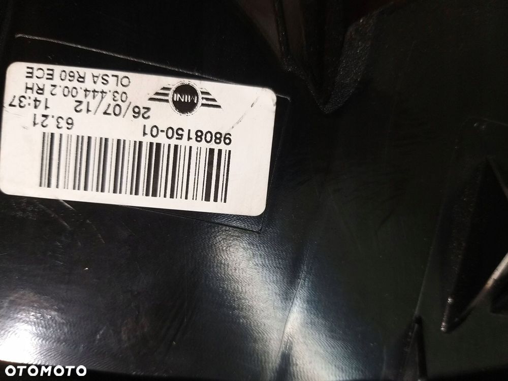 mini countryman r60 11r- lampa prawa prawy tył tylna 9808150 - 4