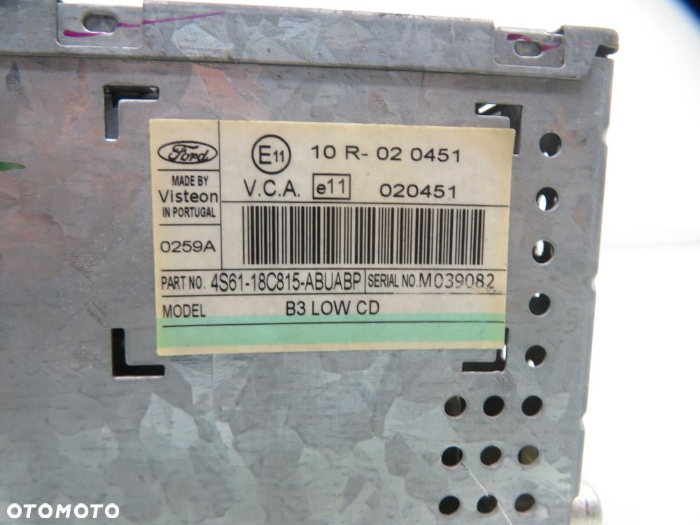 RADIO FORD FIESTA MK5 V 4S6118C815AB + KOD - 6