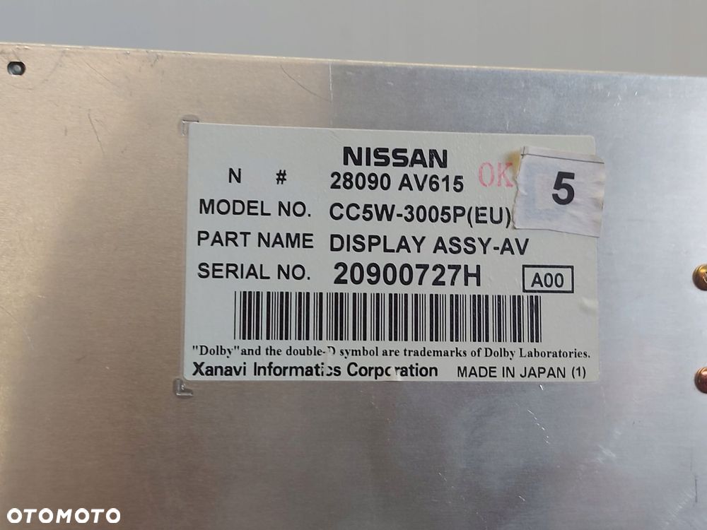 NISSAN PRIMERA P12 WYŚWIETLACZ 28090 AV615 - 4