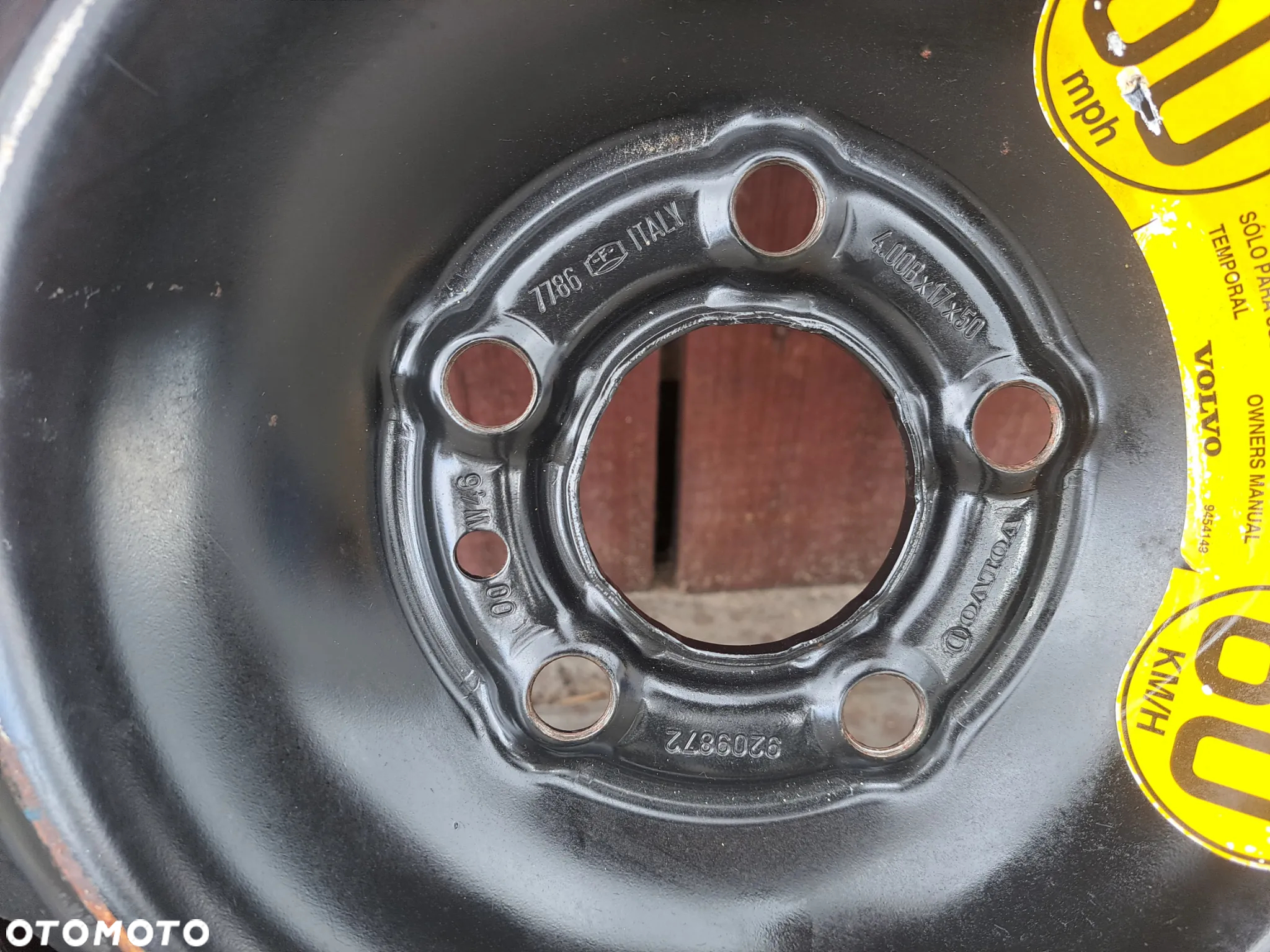 Koło dojazdowe 17" VOLVO S60II S80II V70III  XC70II 9209872 - 2