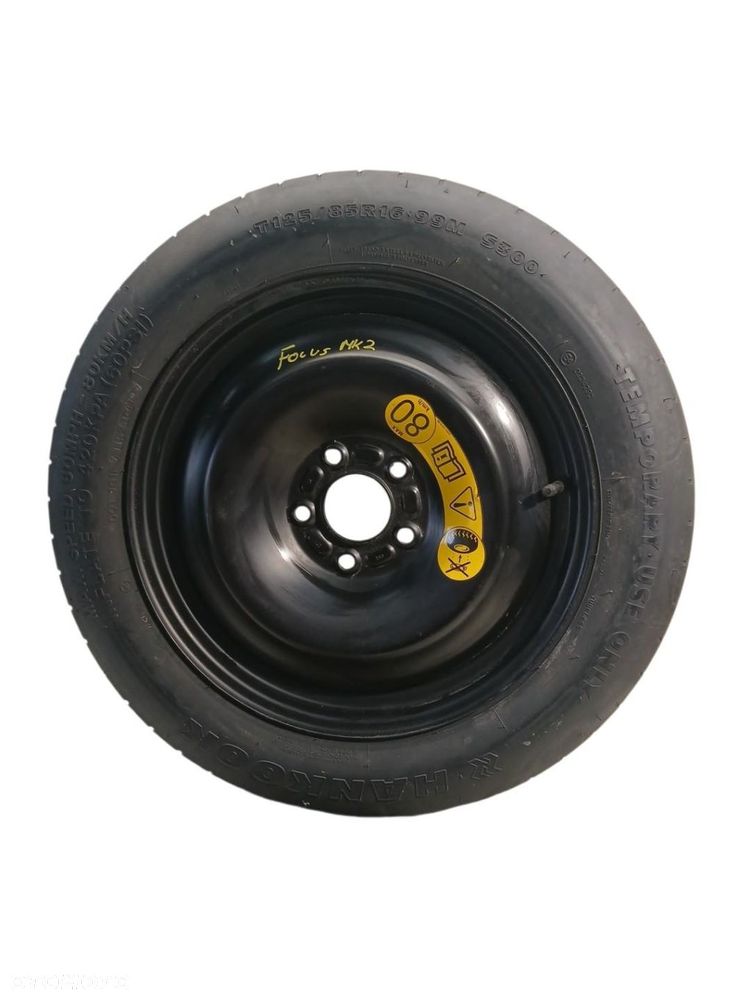 KOŁO ZAPASOWE DOJAZDOWE 125/85/R16 FORD FOCUS MK2 KOŁO ZAPASOWE 125/85/R16 - 1