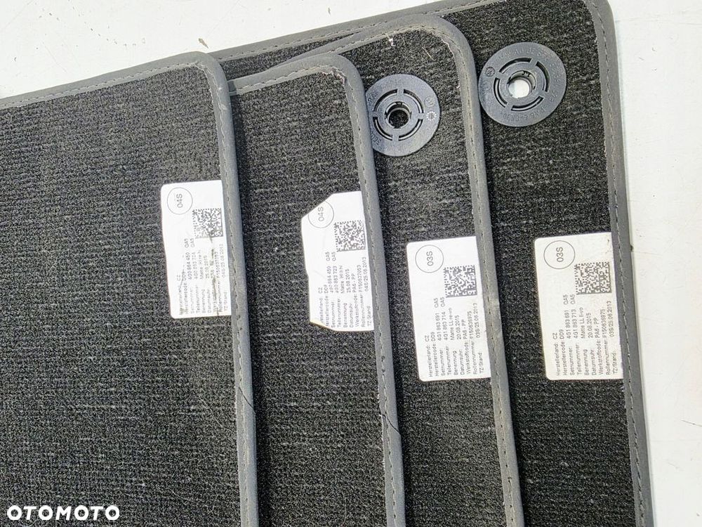 DYWAN DYWANIKI MATERIAŁ WELUR AUDI A6 C7 4G1863713 4G1863714 EUROPA - 9