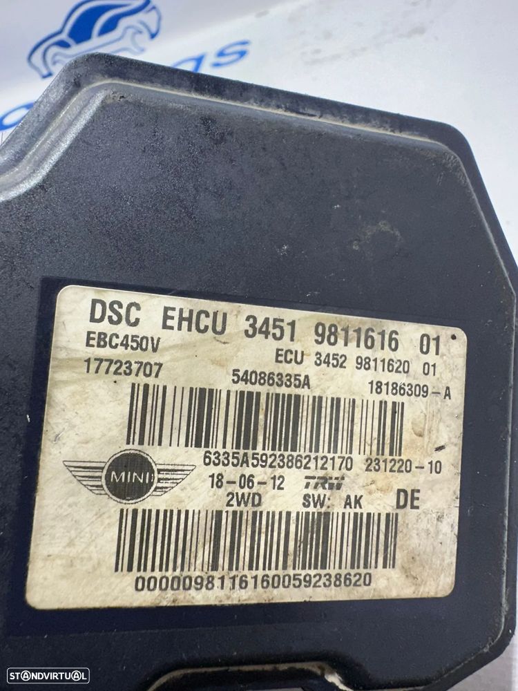 .Modulo ABS Bloco Hidráulico SRS BMW Mini R56 Cooper One D S SD JCW 9811616 2006 - 2014 - 6