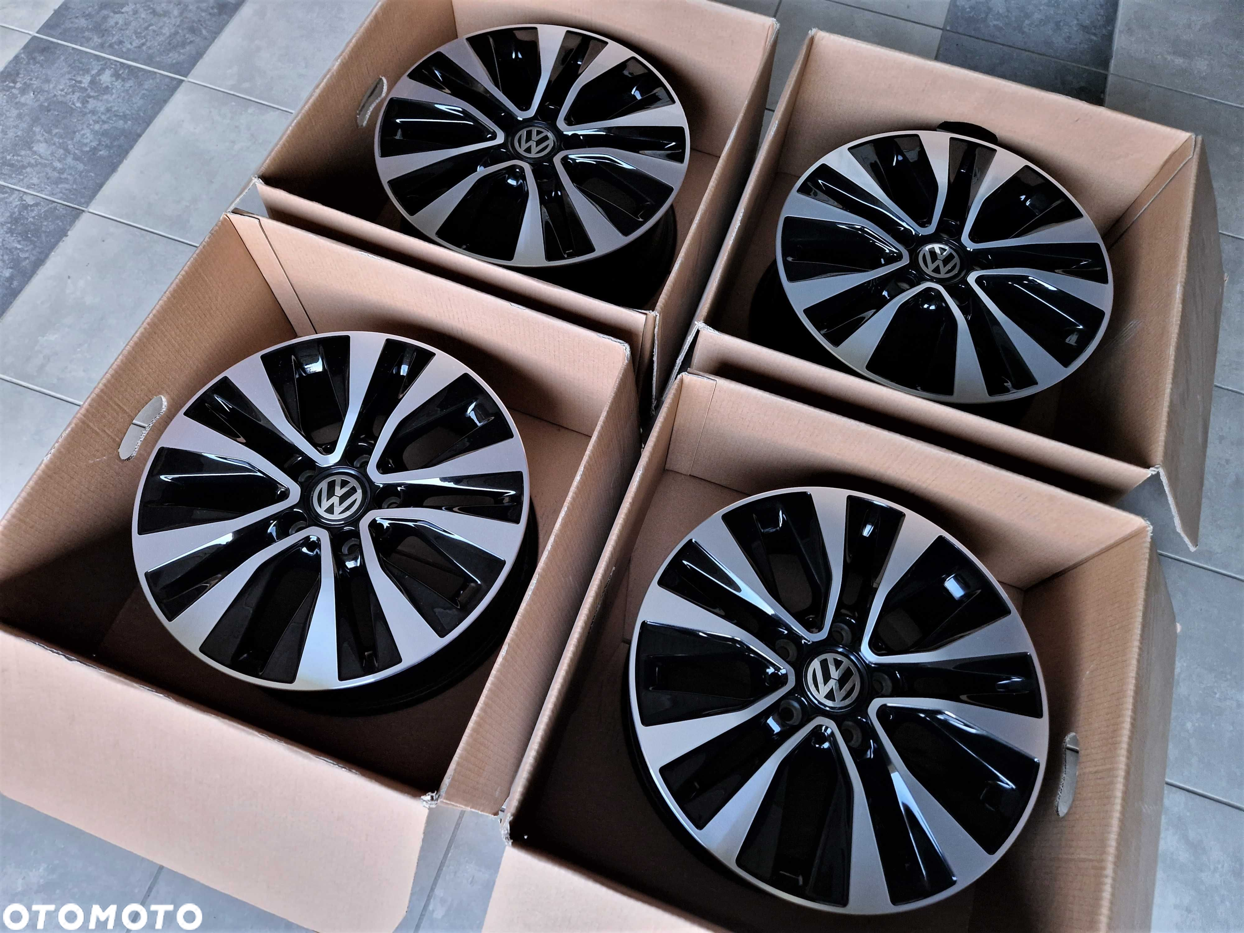 Alufelgi 16 5x112 VW Golf Passat Touran Jetta Caddy Tiguan Czarne 311# - 7