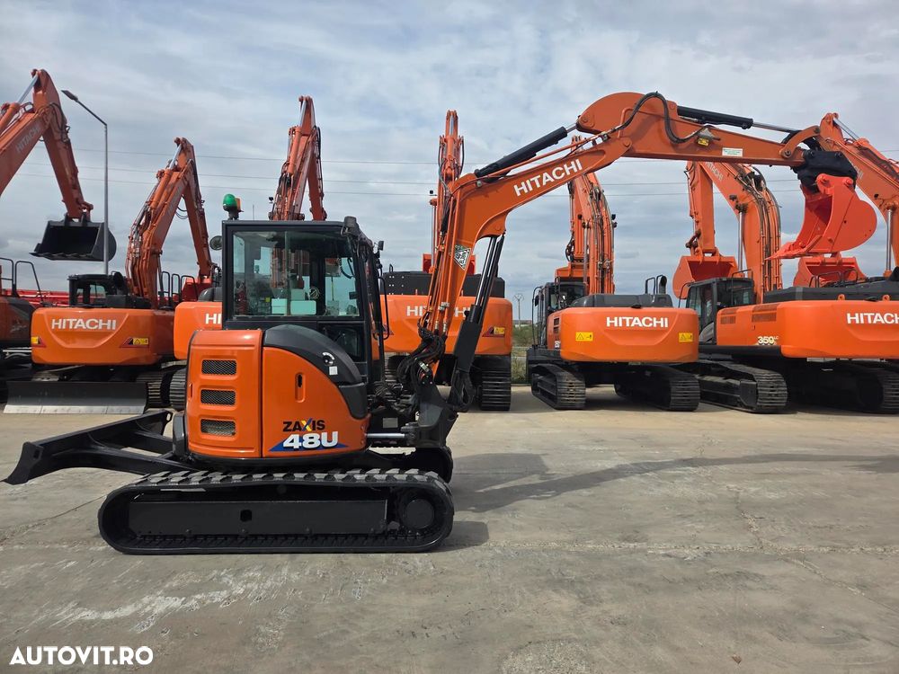 Hitachi ZX48U-6, 5 tone, CUPLA RAPIDA HIDRAULICA si 3 CUPE NOI, Lama nivelare, Masa operationala 5 tone, adancime sapare 4m, latime 2m, aer cond, Antifurt, posibilitate leasing 4 ani, senile 90% ok, PROMOTIE 40.900 EUR+Tva - 7