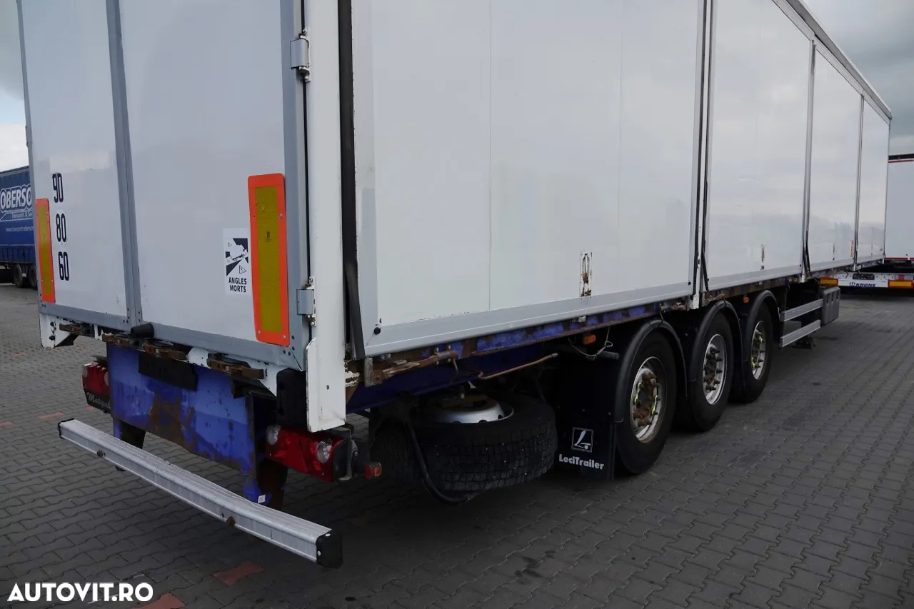 LeciTrailer CONTAINER / LADĂ / LATERALE DESCHISE / PLATĂ PUTERNICĂ PENTRU BALINĂ DE PODEA - 14