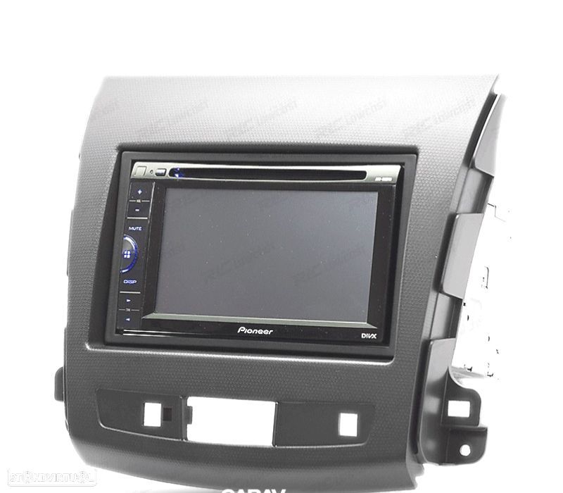 MOLDURA ADAPTADOR CINZA ESCURO PARA RADIO 2-DIN 7" PARA CITROEN C-CROSSER MITSUBISHI OUTLANDER XL PE - 5