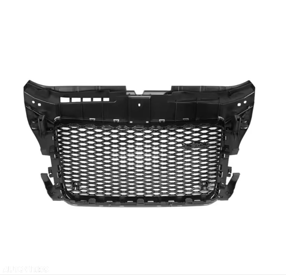 Grila Centrala Fagure Fara Sigla Logo Sport RS3 A3 8P Facelift FL 2008-2012 Negru Lucios Nou - 4