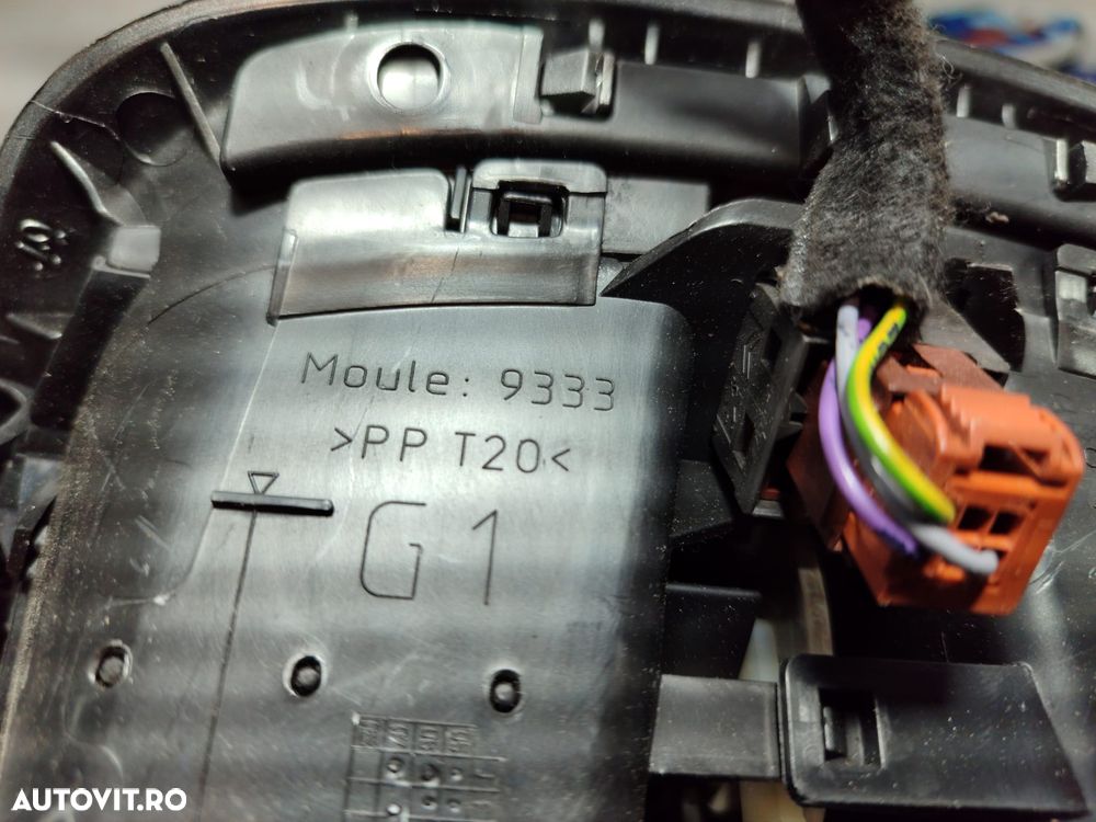 DISPLAY CENTRAL BORD + VENTILATIE + BUTON AVARIE PEUGEOT 207 1.4 BENZINA 2007 / BERLINA 3 USI COD OEM 9663205580 / 9664158480 / 9650068177 / 2006-2014 - 7