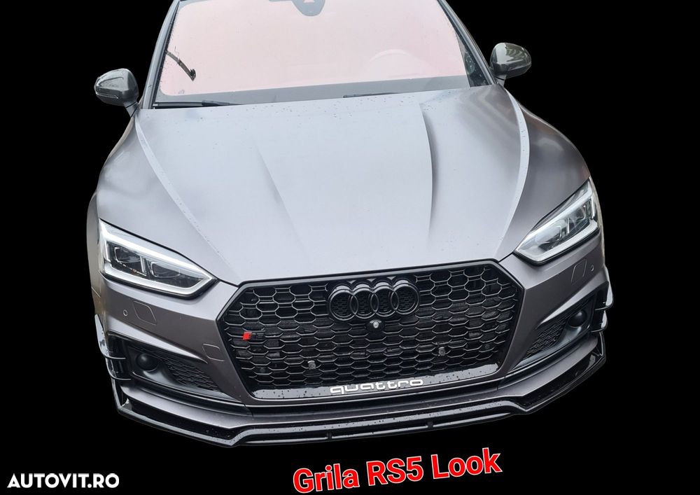 Grila-Fagure-RS5-Negru-Lucios-Black-Audi-A5-2017-B9-2018-Quattro-2019 - 1