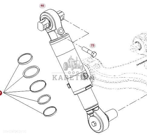 Fendt Vario 1038 1042 1046 1050 GEN 3 Siłownik Cylinder Sprężyny E530300050020 - 1