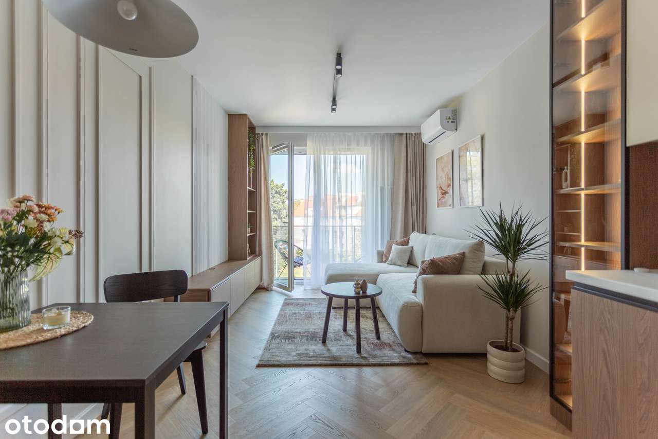 Piękne nowe 2 pokoje 38m2, balkon, garaż, klimatyzacja