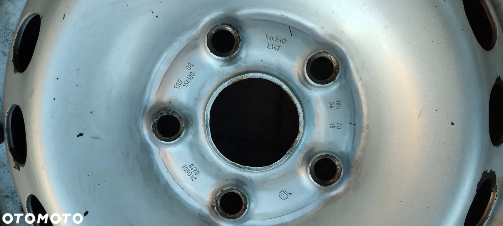 FELGI STALOWE 5x112 6Jx15 CALI ET47 2K0601027B VW CADDY GOLF VI VII PLUS TOURAN 4 SZTUKI KOMPLET - 6