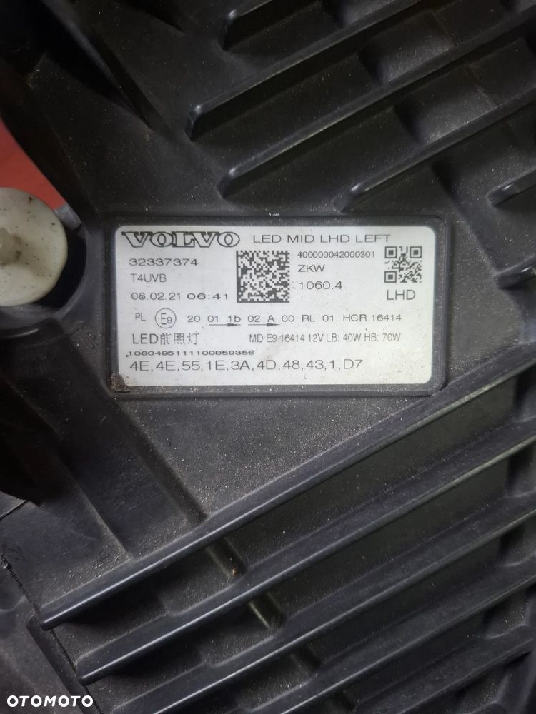 Volvo XC60 II Lampa Lewa Przód Lift Mid Led EU 32337374 - 8