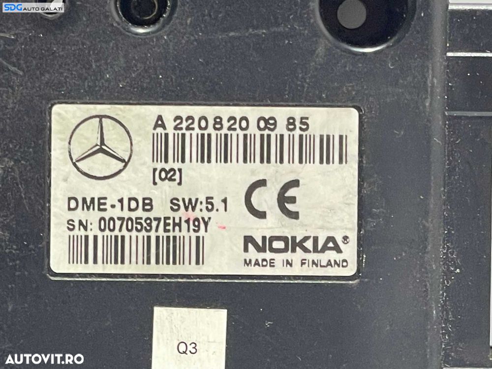 Unitate Modul Calculator Control Telefon Nokia Mercedes Clasa C Class W202 1993 - 2001 Cod A2208200985 [L3510] - 3