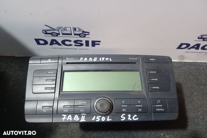 Radio cd 1Z0035161B Skoda Fabia 5J [2007 - 2010] Hatchback 1.4 TDI MT - 1